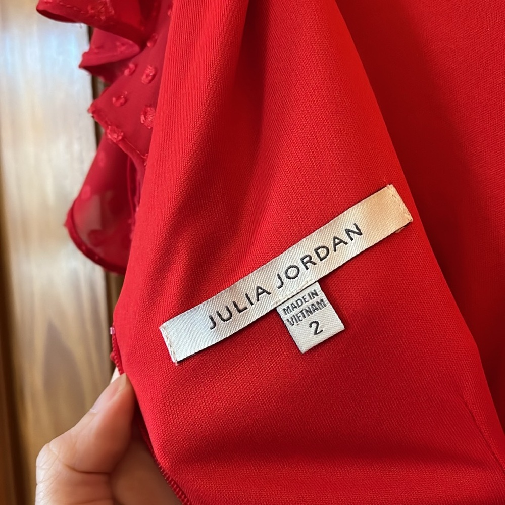 Julia Jordan Flutter-Sleeve Chiffon Midi Dress - image 7